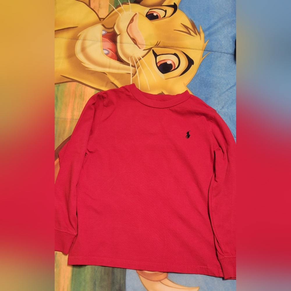 Polo by Ralph Lauren Kids Bright Red Long Sleeve Tee
